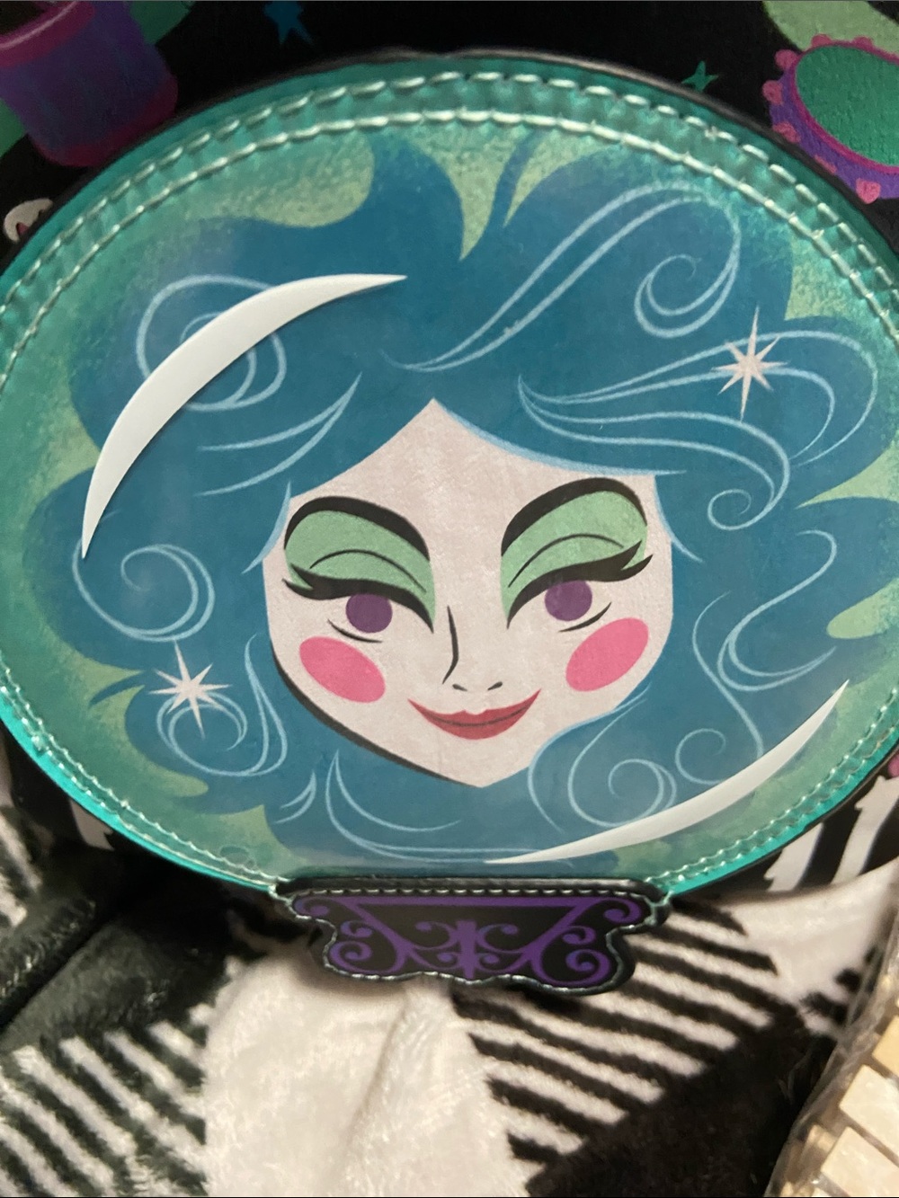 Disney Black Teal Purple Villain Mini Backpack - Picture 3 of 7